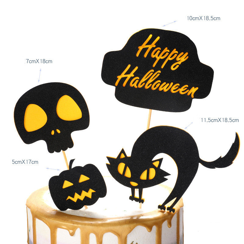 Stylish Halloween Decoration Birthday Cake Card - BRANDNMART