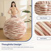 Giant Bean Bag Chair Bed for Adults, Convertible Beanbag Folds from Lazy Chair to Floor Mattress Bed