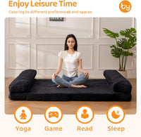 Giant Bean Bag Chair & Bed – Foldable Bean Bag Couch for Adults with Removable Faux Fur Cover