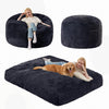 Giant Convertible Bean Bag Chair 6ft Size With Memory Foam Filler, Folds From Chair To Mattress- Light Black