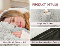 Giant Convertible Bean Bag Chair 6ft Size With Memory Foam Filler, Folds From Chair To Mattress- Light Black