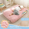 Bean Bag Chair Bed for Kids, Convertible Bean Bag Folds from Lazy Chair to Floor Mattress Bed