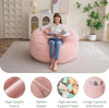 Giant Convertible Bean Bag Chair Large Size With Memory Foam Filler, Folds From Chair To Mattres
