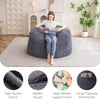 Giant Convertible Bean Bag Chair Large Size With Memory Foam Filler, Folds From Chair To Mattres