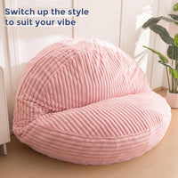 Giant Bean Bag Chair 6 Feet Liner Pattern With Filler - Grey
