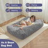 Bean Bag Chair Bed for Kids, Convertible Bean Bag Folds from Lazy Chair to Floor Mattress Bed