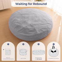 Giant Bean Bag Chair 6 Feet Fluffy and Large With Filler