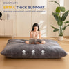 3 in 1 Bean Bag Chair, Giant Bean Bag Sofa Bed, Floor Mattress with High-Density Foam Filling, Bean Bag Chair for Adult
