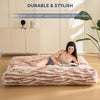 Giant Bean Bag Chair Bed for Adults, Convertible Beanbag Folds from Lazy Chair to Floor Mattress Bed
