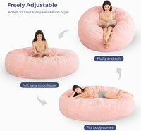 Giant Bean Bag Chair 6 Feet Fluffy and Large With Filler