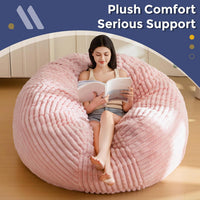 Giant Bean Bag Chair 6 Feet Liner Pattern With Filler - Grey