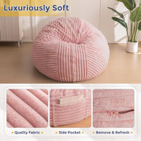 Giant Bean Bag Chair 6 Feet Liner Pattern With Filler - Grey