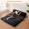 Giant Bean Bag Chair & Bed – Foldable Bean Bag Couch for Adults with Removable Faux Fur Cover