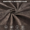 Giant Convertible Bean Bag Chair 6ft Size With Memory Foam Filler, Folds From Chair To Mattress- Light Black