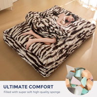 Giant Bean Bag Chair Bed for Adults, Convertible Beanbag Folds from Lazy Chair to Floor Mattress Bed
