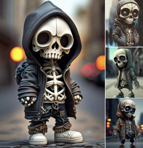 Halloween Cool Skeleton Figurines Halloween Skeleton Doll Resin Ornament Home Decor - BRANDNMART