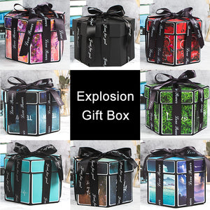 Surprise Explosion Box DIY Handmade Scrapbook Photo Album Gift Box for Valentine Gift - BRANDNMART