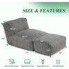 L-Shaped Big 6 Feet Bean Bag Lounger with Memory Foam for Adults