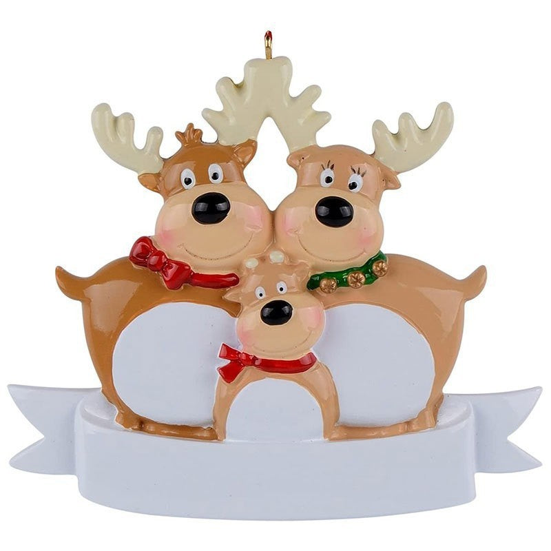 Christmas Reindeer Family Cute Home Pendant