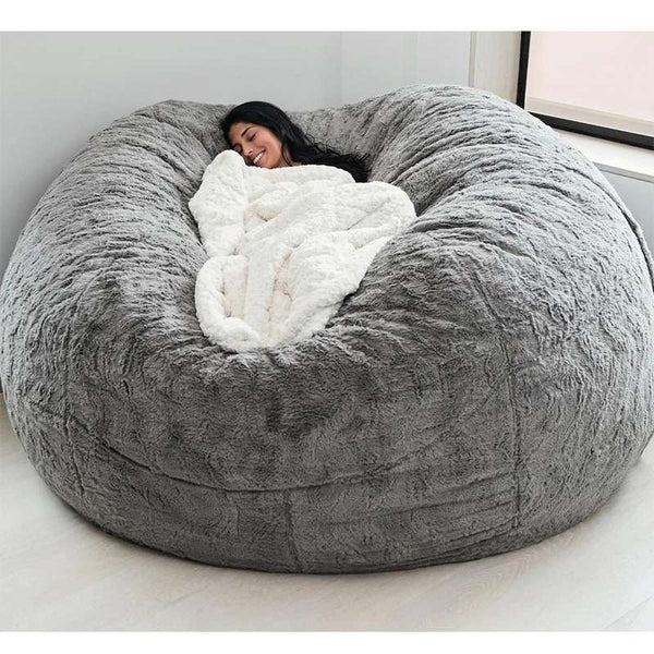 Giant 7ft Fur Bean Bag ( Beans are included)