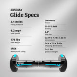 Gotrax Glide Bluetooth LED Hoverboard 6.5" 6.2Mph丨3.1Miles Range