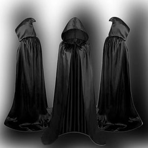 Halloween Cloak Costumes Wizard  Hooded Capes Mantle Black Party Decoration - BRANDNMART