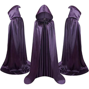 Halloween Cloak Costumes Wizard  Hooded Capes Mantle Black Party Decoration - BRANDNMART