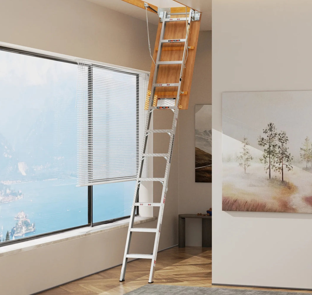 Compact Folding Pull Down Attic Loft Stairs Ladder