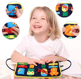 New Busy Book Children's Busy Board Dressing And Buttoning Learning Baby Early Education Preschool Sensory Learning Toy - BRANDNMART