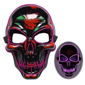 Halloween Skeleton LED Glow Scary Mask - BRANDNMART