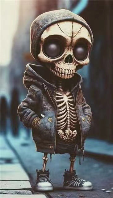 Halloween Cool Skeleton Figurines Halloween Skeleton Doll Resin Ornament Home Decor - BRANDNMART