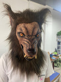 Werewolf Costume Party Mask Halloween Simulation Animal Rotate Headwear Costume Wolf Face Masks Cosplay - BRANDNMART