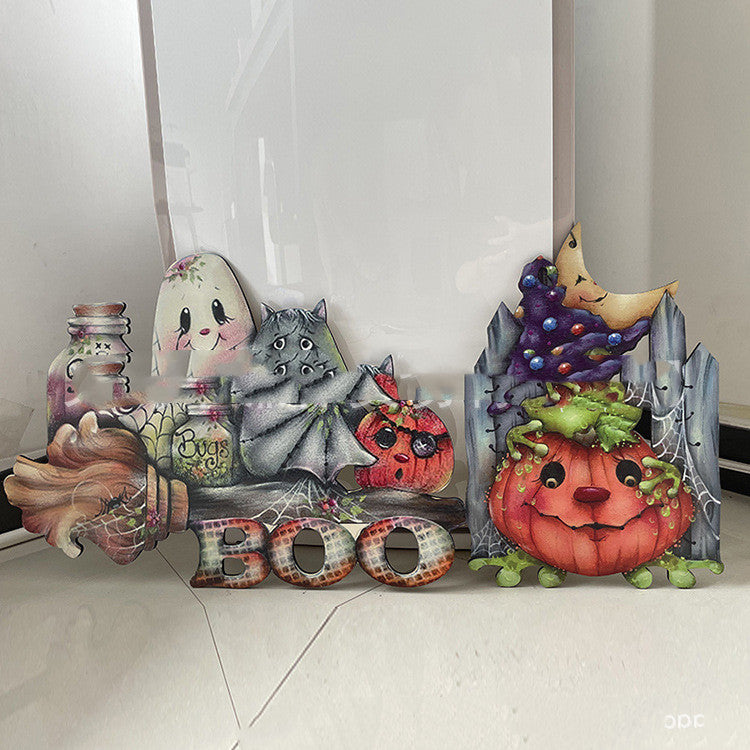 Halloween Wooden Pumpkin Decoration Listing Indoor Decoration Christmas Wine - BRANDNMART