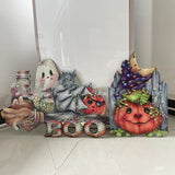 Halloween Wooden Pumpkin Decoration Listing Indoor Decoration Christmas Wine - BRANDNMART