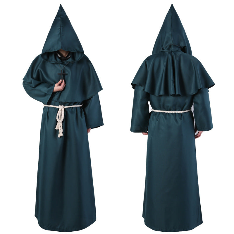 Halloween Costume Medieval Friar Wizard Costume - BRANDNMART