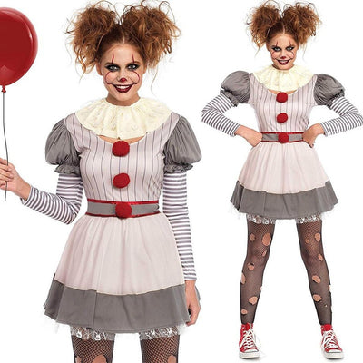 Halloween Movie Cosplay  European And American Horror Thriller Clown Costume - BRANDNMART