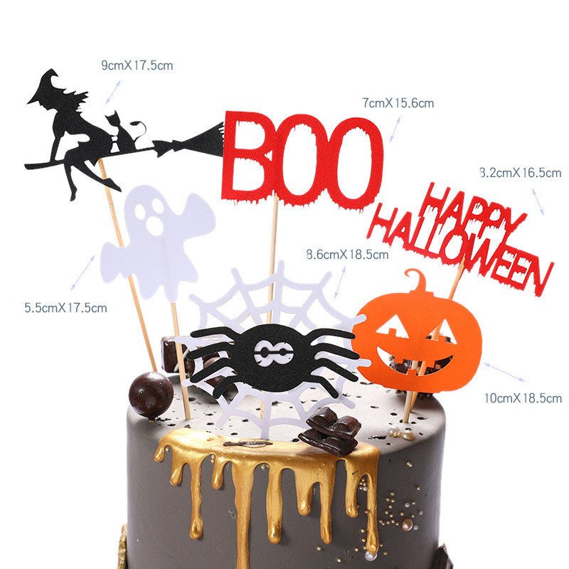 Stylish Halloween Decoration Birthday Cake Card - BRANDNMART