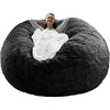 Giant 6ft Fur Bean Bag Round ( Fillers are included- Complete Set)