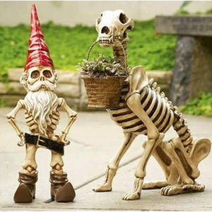 Skull Men And Women Skeleton Resin Decorations Halloween Gardening Decoration - BRANDNMART