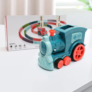 Domino Train Toys Baby Toys Car Puzzle Automatic Release Licensing Electric Building Blocks Train Toy - BRANDNMART