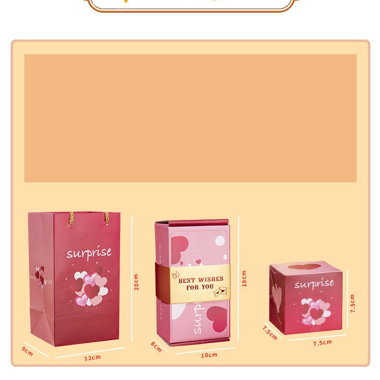 Valentine's Day Folding Bounce Surprise Gift Box - BRANDNMART