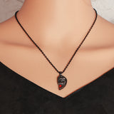 Heart-shaped Magnetic Stitching Love Skull Couple Necklace - BRANDNMART
