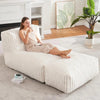 L-Shaped Big 6 Feet Bean Bag Lounger with Memory Foam for Adults