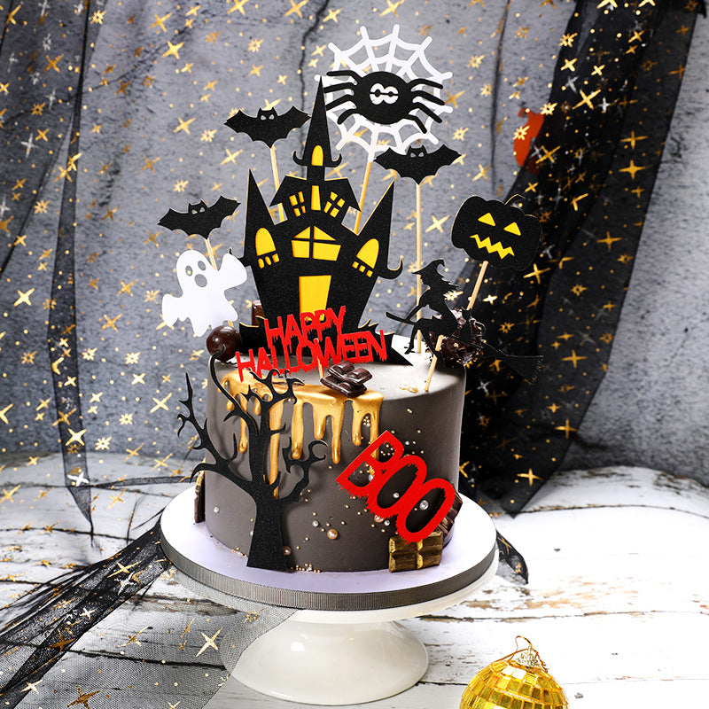Stylish Halloween Decoration Birthday Cake Card - BRANDNMART