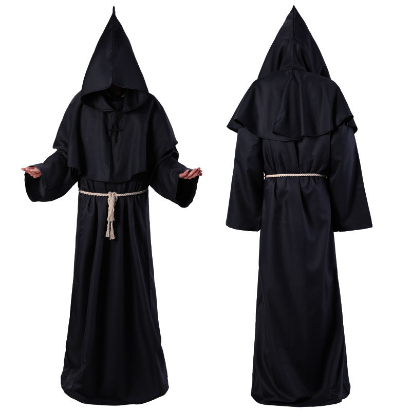 Halloween Costume Medieval Friar Wizard Costume - BRANDNMART