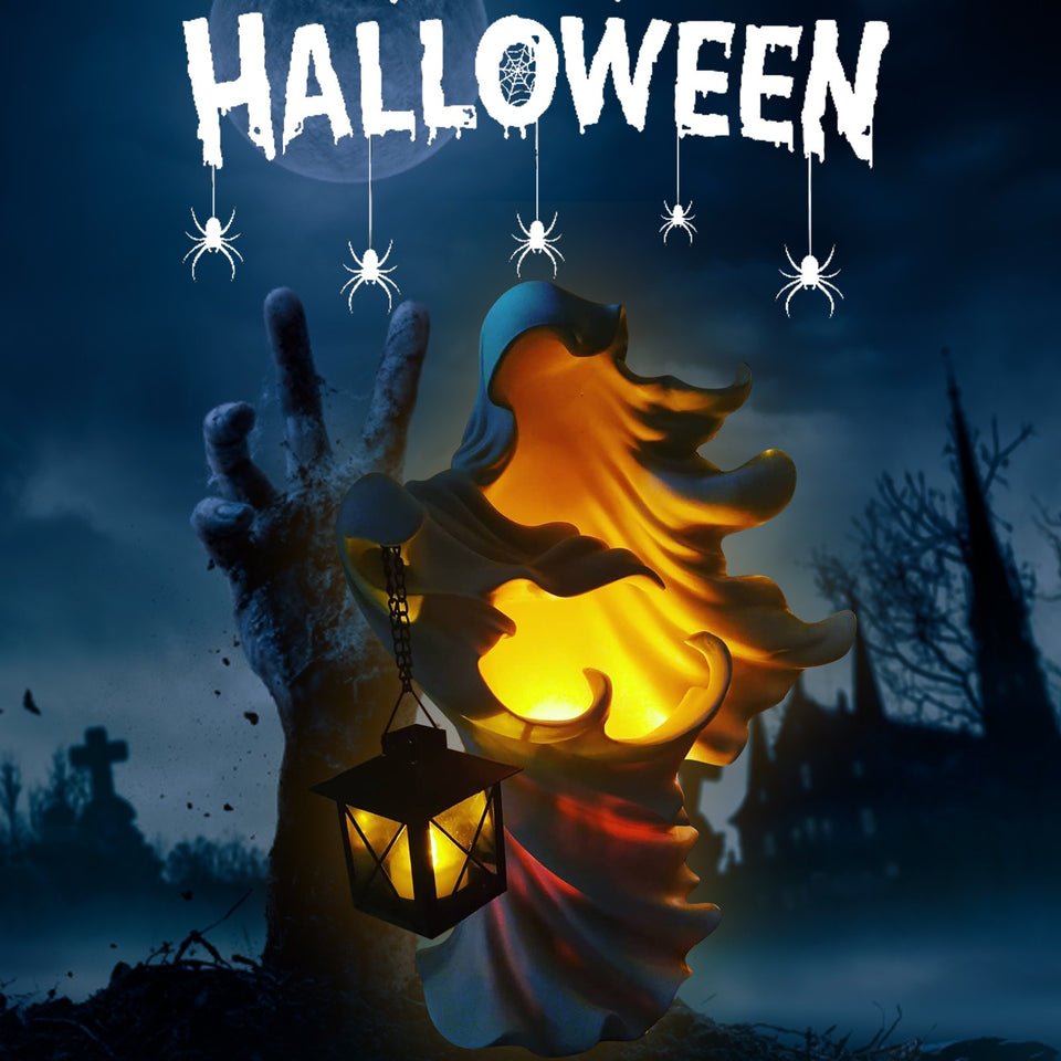 Resin Ghost Sculpture Bogeyman Halloween - BRANDNMART