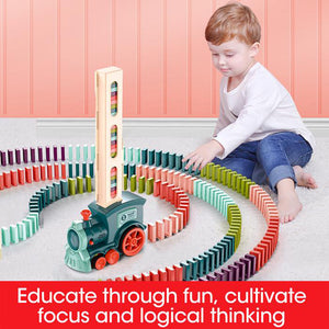 Domino Train Toys Baby Toys Car Puzzle Automatic Release Licensing Electric Building Blocks Train Toy - BRANDNMART