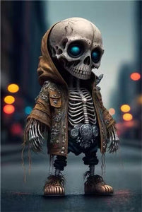 Halloween Cool Skeleton Figurines Halloween Skeleton Doll Resin Ornament Home Decor - BRANDNMART