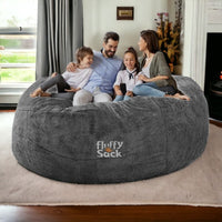Giant 6ft Fur Bean Bag Round ( Fillers are included- Complete Set)