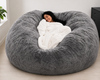 7FT Giant Bean Bag Chair for Adults – Luxury Faux Fur Bean Bag with Filler | BrandnMart